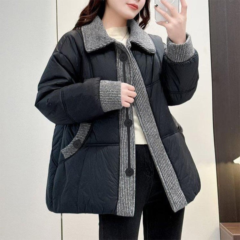 2024年新款爆款冬季时尚洋气短款加厚外套保O暖妈妈装百搭棉衣棉