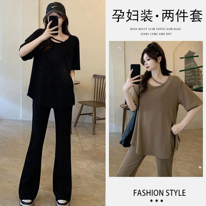 孕妇套装慵懒风2025夏超火两件套短袖上衣裤子孕期洋气孕妇穿搭,孕妇装/孕产妇用品/营养,套装,淘宝优惠券,粉丝福利购,淘宝优惠卷