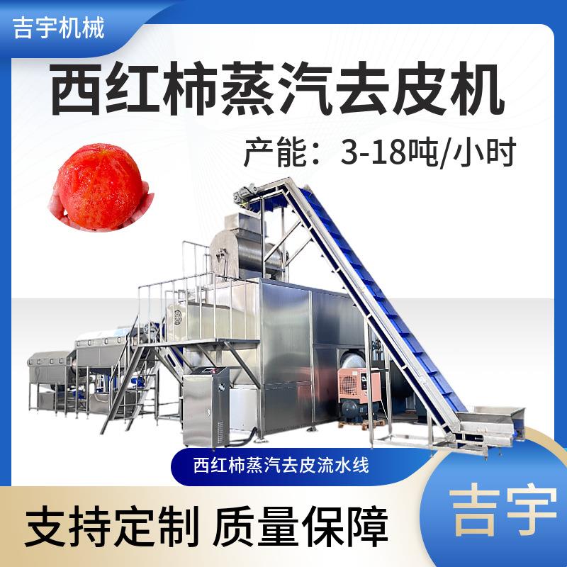 番茄蒸汽去皮机果蔬西红柿物理去皮机蒸汽削皮机