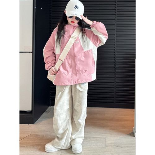 女童冲锋衣秋装2025新款儿童洋气初秋外套女孩大童春秋款时髦夹克