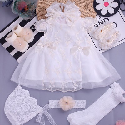 新生儿衣服纯棉婴儿裙子0-1岁夏季女宝宝连衣裙满月百天公主裙 薄