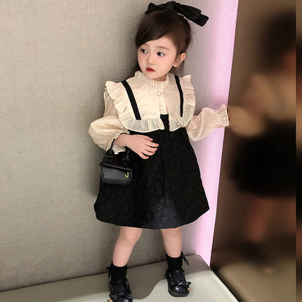 女童连衣裙2022新p款裙子冬季加绒童装女公主裙儿童女孩女宝宝秋