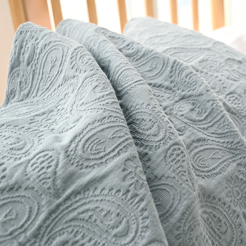 纯棉纱布枕巾一对装纯色日式简约浮雕枕头巾学生成人W情侣欧式枕