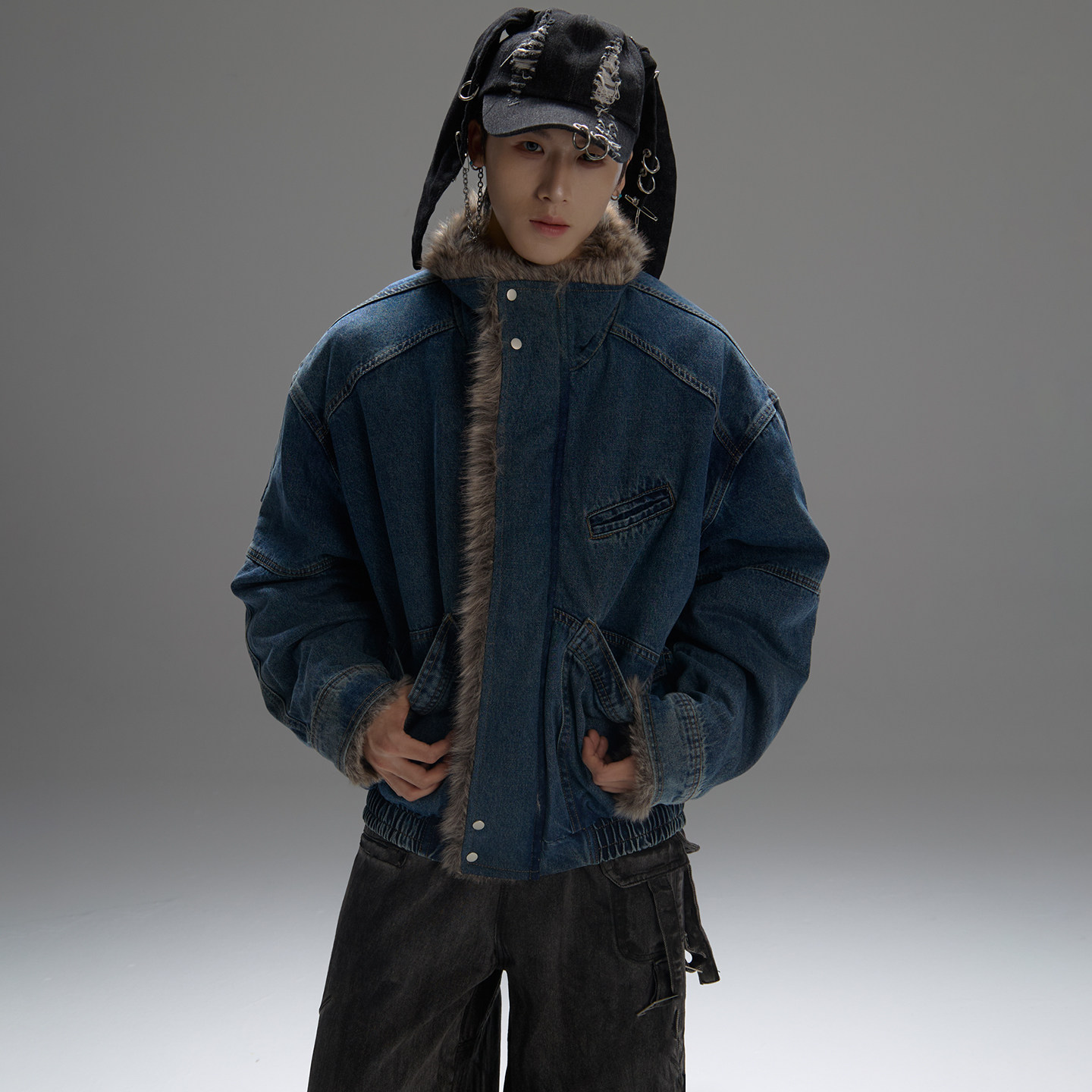 galaxor座山雕牛仔夹克外套男女