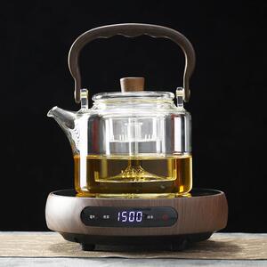 唐戈黑晶炉超薄迷你家用泡茶炉圆形玻璃壶煮茶器烧水泡泡茶炉非电