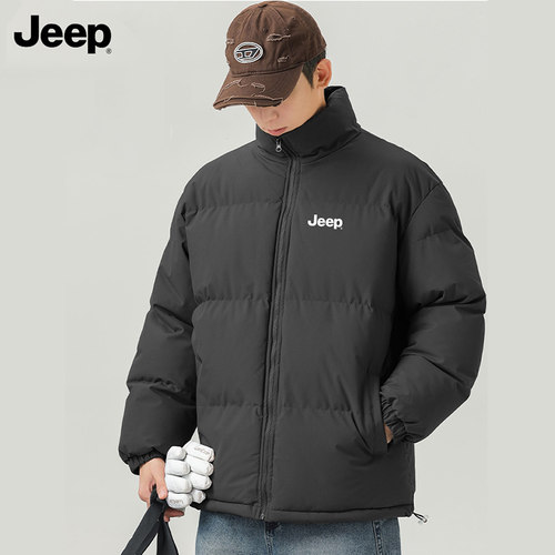 Jeep吉普羽绒棉服男女秋冬季新款加厚保暖立领面包服外套休闲棉袄