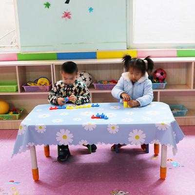 幼儿园画画桌布美术室绘画卡通美工区防水防油免洗学生桌布