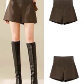 孕妇短裤 春 打底托腹靴裤 秋冬装 外穿潮妈宽松w显瘦毛呢孕妇阔腿裤