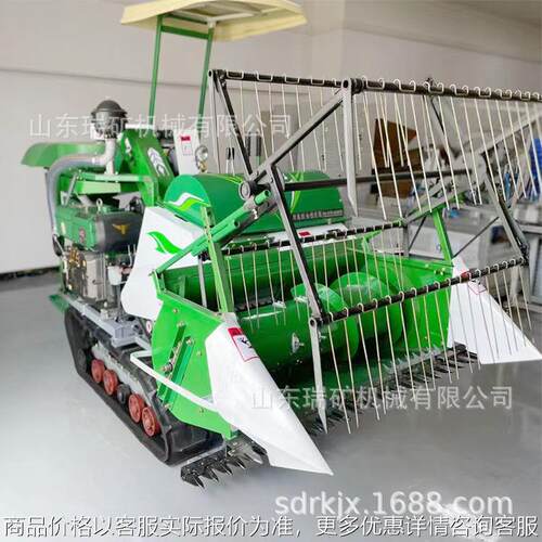 四川小型收稻谷机座驾式稻麦联合山区小麦收割脱粒一体机自动装袋