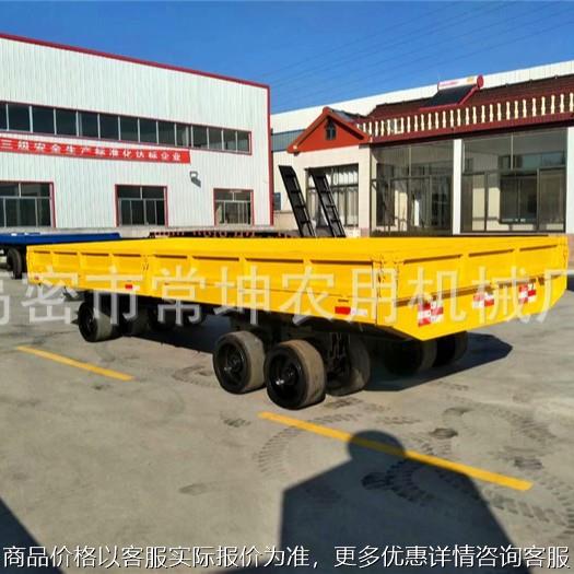 厂家生产 40吨平板拖车 叉车牵引平板拖车 港口物流工具车