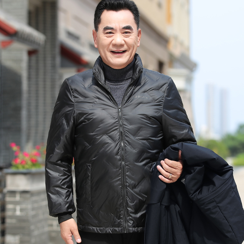 【鹅绒】爸爸羽绒服中老年加厚保暖脱卸内胆一衣多穿冬季男士外套
