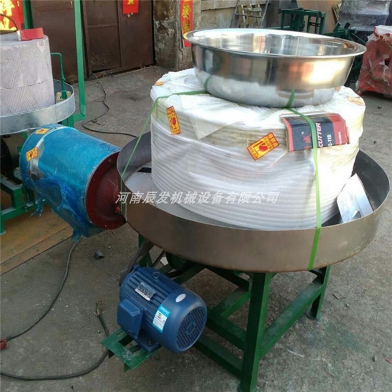 传统豆浆面粉电动石磨机 芝麻花生酱石磨 小型豆腐坊专用豆浆石磨