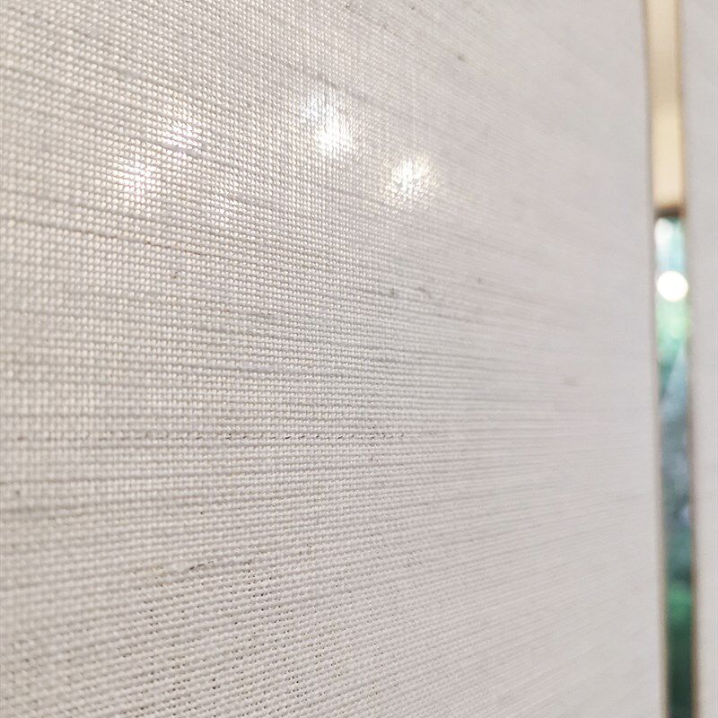 客厅免打孔文艺米白纯亚麻卷帘窗帘软屏风软隔断麻布卷帘挂帘软帘