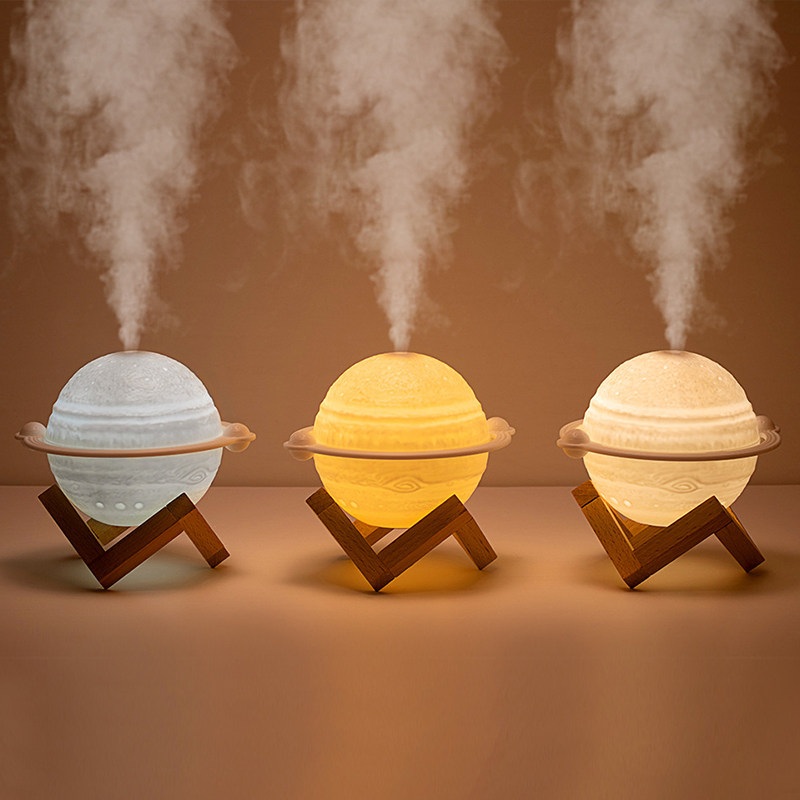 木星加湿器小型家用静音空气大喷雾办公室桌面充电便携式u