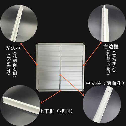 .米养殖风机百叶窗畜牧负压风机铁百叶玻璃钢风机塑料百叶