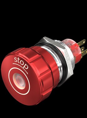 红波金属带灯急停按钮关9红色头部紧急停止断电伏