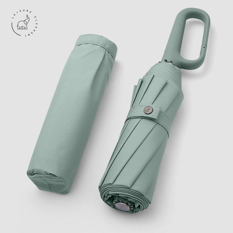 闲象创意环扣全自动伞骨抗风伞纯色三折自收男士商务雨伞,居家日用,伞,淘宝优惠券,粉丝福利购,淘宝优惠卷