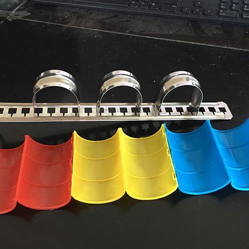 新款中央空调管道快速安装塑料mm管红黄蓝色管吊码管卡