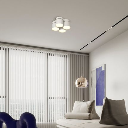 至御头明装筒灯led吸顶式灯调三头四头天灯客厅无灯