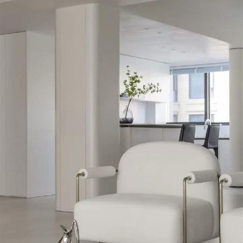 定制休闲椅接待室阳台椅新款售楼部高级感软包单人沙发椅客厅舒服