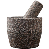 天然麦饭石压蒜器家用蒜臼子石头研磨器石板捣药罐夹蒜压蒜剥蒜器