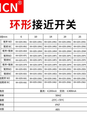 环形接近关金属感应关传感器检测螺丝孔径mmmmmmmm