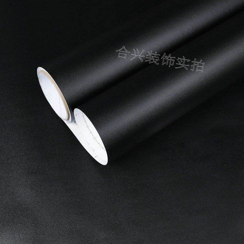 加厚仿磨砂烤漆防水墙纸展柜工装波音软片纯色墙装饰膜