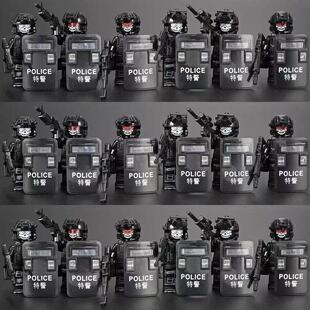 清仓中国军事积木人仔特种兵特警系列全副武装模型男孩子积木玩具
