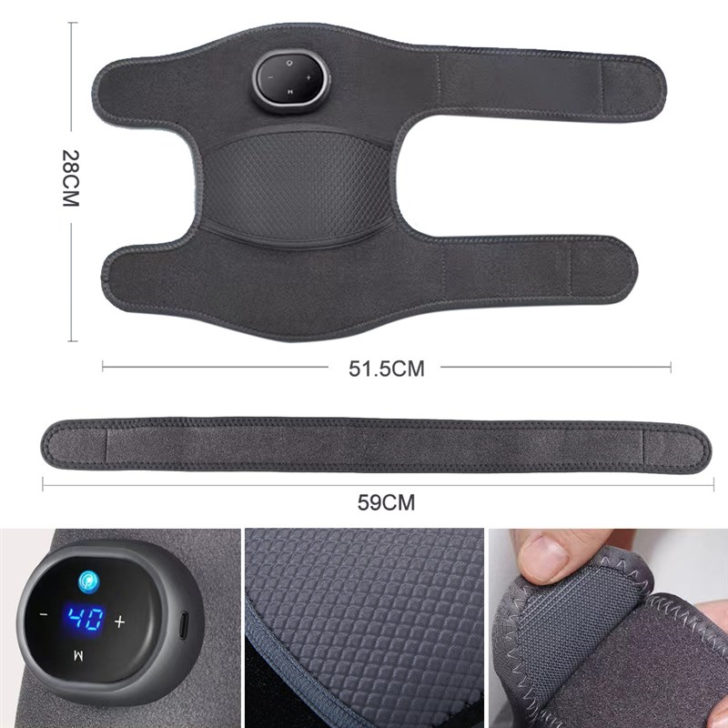 液晶款无线电热按摩护膝充电式多功能保暖智能发热肩颈膝盖按摩器