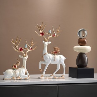 时来运转花瓶中式石头摆件创意高级感装饰品家居茶室民宿花瓶摆件