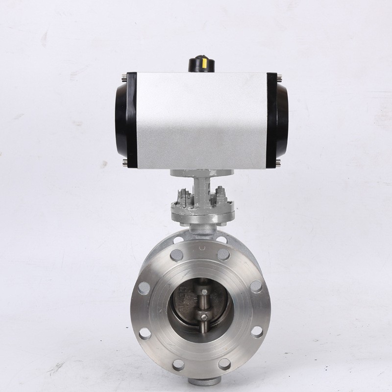 KARSON阀门D643W-10/16P气动304不锈钢法兰三偏心蝶阀DN50-DN600