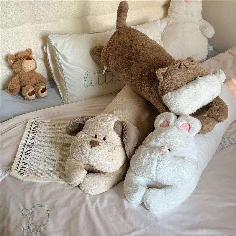 毛绒小狗抱枕玩偶靠垫女生睡觉专用长条夹腿宿舍床上公仔