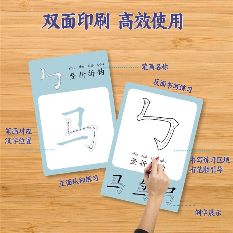 幼儿园小学汉字笔画卡擦写书写练习白板卡桌面笔画卡,玩具/童车/益智/积木/模型,玩具挂图/认知卡,淘宝优惠券,粉丝福利购,淘宝优惠卷