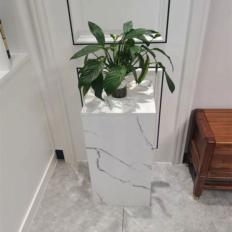 长方形木质烤漆地台仿大理石模特婚纱墩子站台发光展示台底座定制