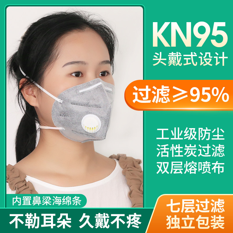 口罩 头戴式呼吸电焊工防尘防工业粉尘打磨活性炭鼻罩
