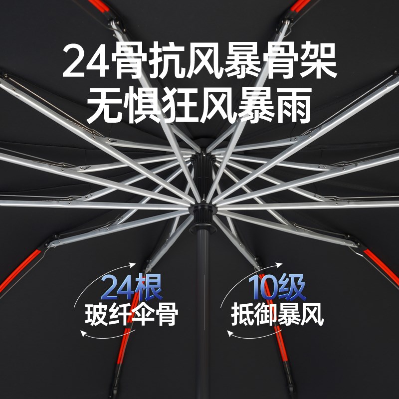 24骨反向全自动雨伞加大加厚加固女晴雨两用遮阳伞男暴雨学生