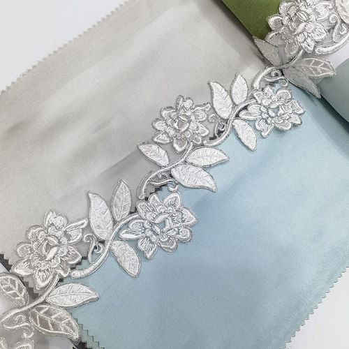 宽.M窗帘边白色蕾丝绣水溶边立边装饰抱枕拼接飘窗幔头DIY