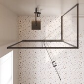 极简l型房洗澡房干湿分离浴室家用浴屏