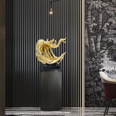 招财水花抽象雕塑玄关装饰品客厅落地摆件样板间软装酒店大堂摆设