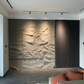 轻陶石皮文化石蘑菇石 室内外轻质文化石皮造岩石电视背景墙