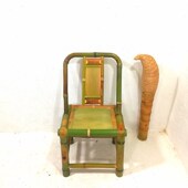 靠背椅竹椅子竹制餐椅复古传统手工带扶手椅子太师椅茶椅定制