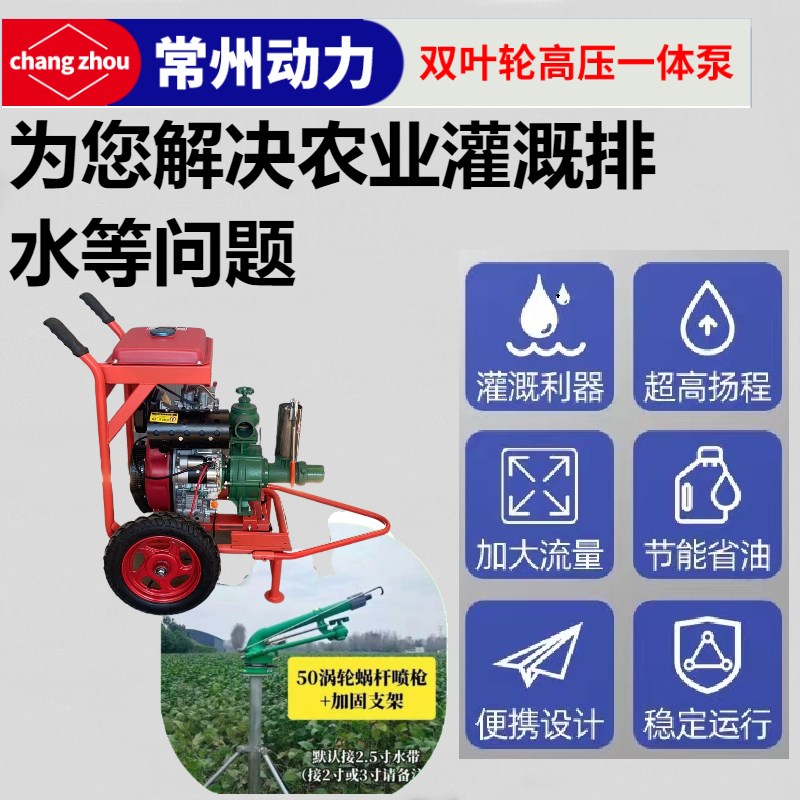 青岛丰燕水泵 柴油机水泵ll 高扬程大流量叶轮农用喷灌设备