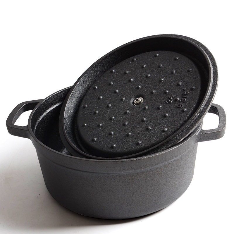 厨时代 铸铁炖锅耳煲汤锅加厚生铁锅炖肉锅电磁炉燃气通用