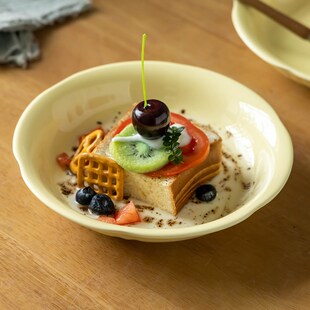 涧山集陶瓷餐具高级感盘子家用餐盘菜盘汤盘七寸盘子创意水果盘