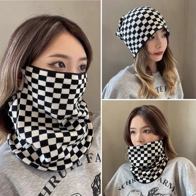 【升级款】秋冬时尚防寒保暖耳挂围脖围巾百搭针织加厚骑行防风面