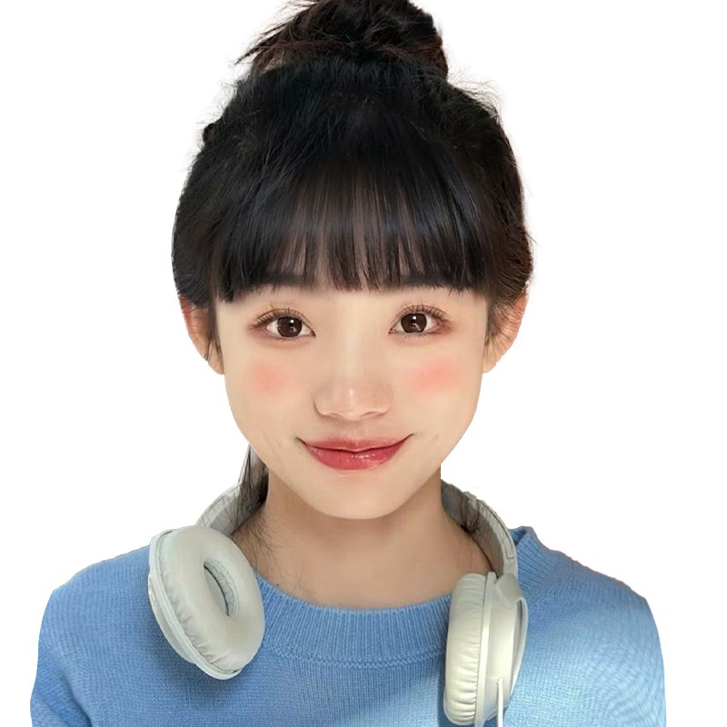 漫画刘海假发女自然前额法式空气假刘海隐形无痕齐刘海真发假发片
