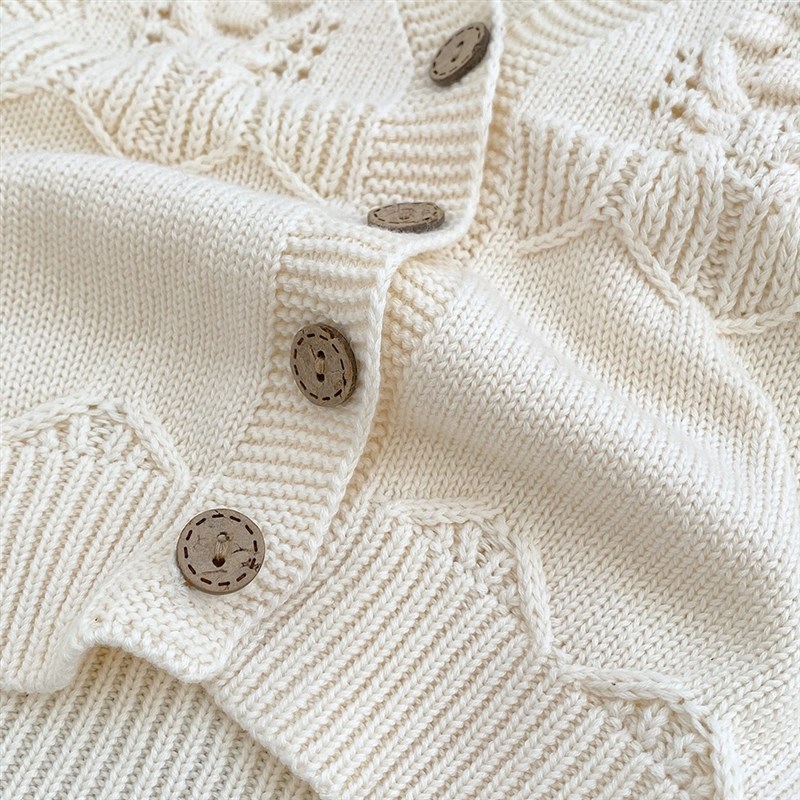 婴幼儿百搭V领毛衣棉线马甲女宝宝泡泡球针织衫女童马夹背心外套