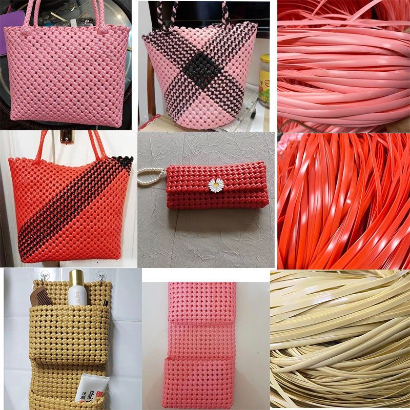 5mm软细彩色塑料藤条编织材料手工课饰品包包diy篮子水果篮收纳盒
