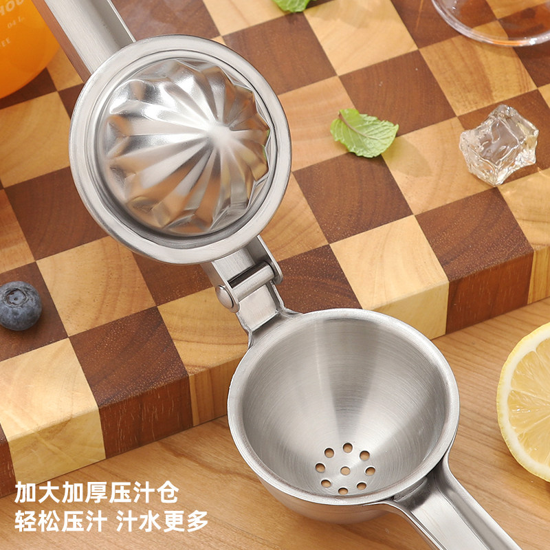 柠檬夹压汁器手动榨汁机小型便携式炸汁榨汁机家用手动柠檬榨汁器
