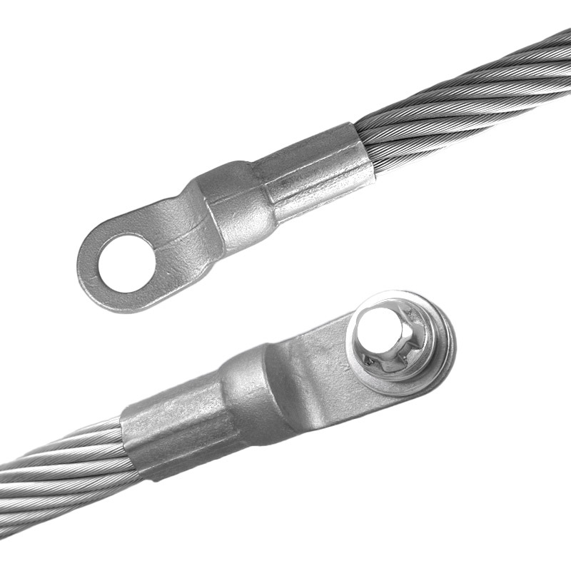 0/平方接地钢缆高铁轨道铁道铁路连接线0不锈钢钢丝绳端子